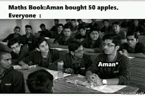 Aman bought 50 apples meme