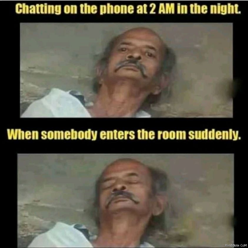 Chatting on the phone at 2 am in night meme