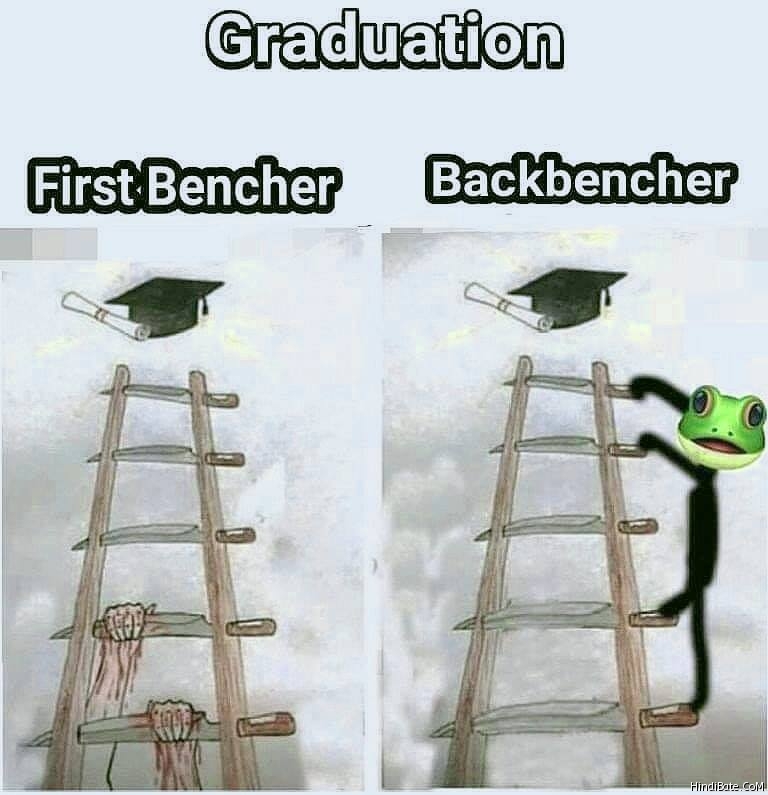 First bencher vs backbencher Graduation meme