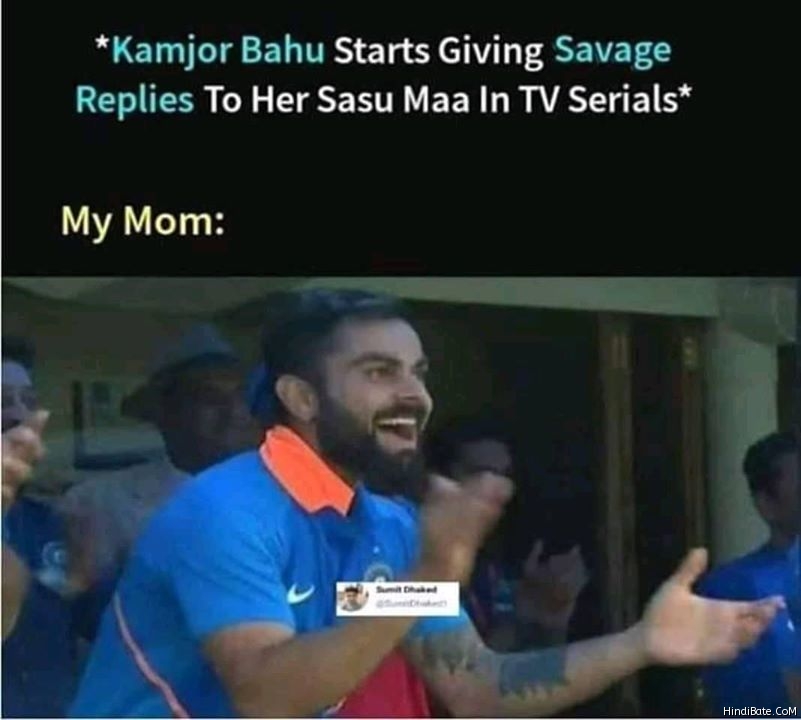 Kamjor bahu Starts giving savage to her sasu maa in Tv serials meme