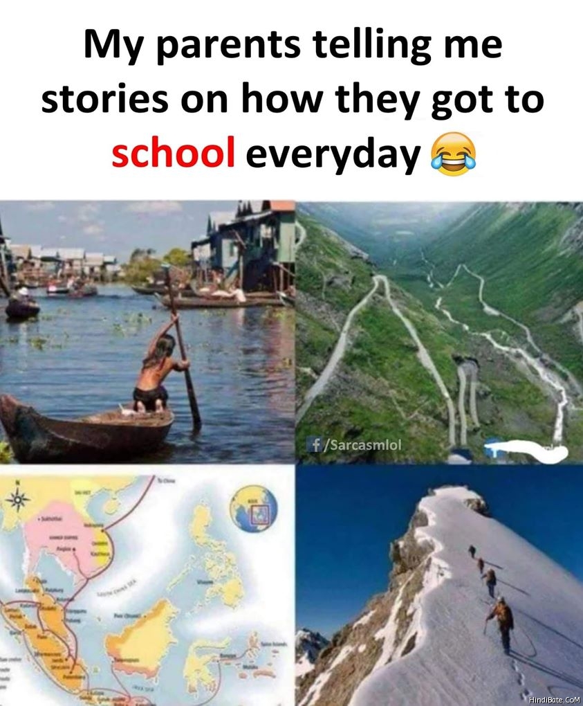 My parents telling how they got school everyday meme