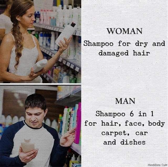 Woman shampoo vs man shampoo