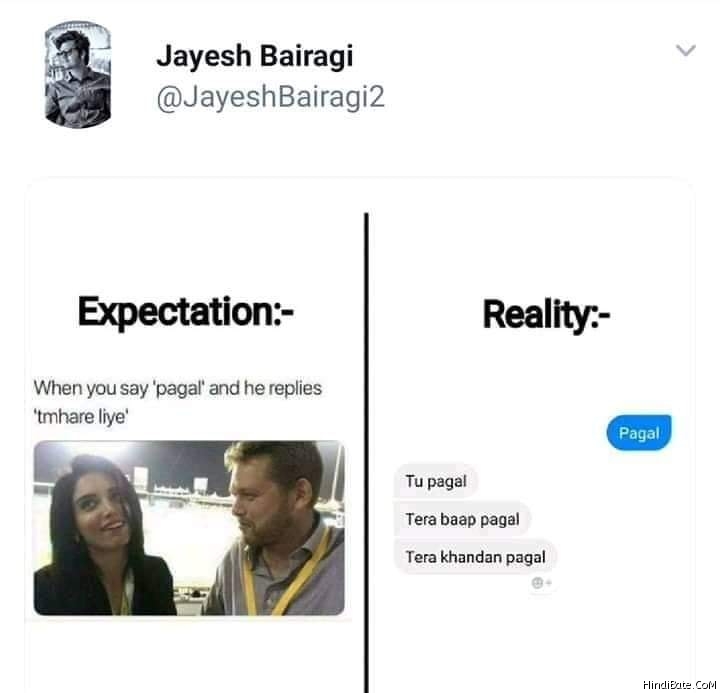 Expectation Vs Reality Memes in Hindi